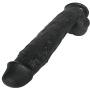 QJFYJ-001 Huge Silicone Manual Massage Stick Flexible Real Portable Suction Cup Long Lifelike Massager for Men Women Black 17inch