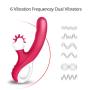 iBall G Spot Rabbit Vibrator, Dual Vibrating Wand Massager Powerful Cordless Rechargeable, Silicone Dildo Clitoris Stimulator for Women and Couple