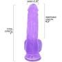 Realistic Jelly Dildo - Suction Cup Base for Hands Free Masturbation - Adult Sex Toy