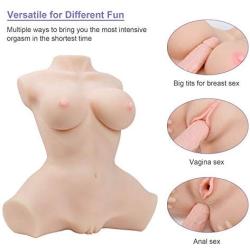 Y-NOT 3D Realistic Lifelike Sex Toys Doll Torso Male Masturbator with Heating Rod, for Realistic Anal, Breast, Vagina Sex, Adult Toy Silicone Flesh