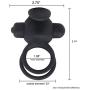 Penis Ring Vibrating Cock Ring Silicone Bullet Vibrator Sex Toy for Couples