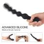 Vibrating Anal Beads Vibrator Butt Plug, Flexible Silicone 9 Speeds Waterproof Prostate Massager Anal Stimulator Sex Toy for Men, Women and Couples