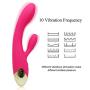 MEIPER Computer LED Rotating Light Vibrator Silent Force with USB Cable Rechargeable Gift Set - -Waterproof Powerful Multi Speed Vibration Perfect on Back Legs Hand Pains Sports Recovery (pink-mr828)