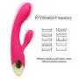 MEIPER Computer LED Rotating Light Vibrator Silent Force with USB Cable Rechargeable Gift Set - -Waterproof Powerful Multi Speed Vibration Perfect on Back Legs Hand Pains Sports Recovery (pink-mr828)