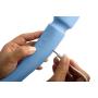 Cordless Body Massager - Dual Independent Motor - 3X Speeds 65x Patterns - Muscle & Sports Recovery - Strong Vibration - USB Rechargeable - Waterproof - Travel Friendly - Baby Blue