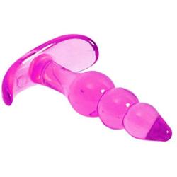 Willsa Women Silicone Anal Butt Plug G-Spot Stimulation Suction Cup Jelly Dildo Anal Sex Toys