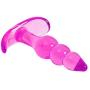 Willsa Women Silicone Anal Butt Plug G-Spot Stimulation Suction Cup Jelly Dildo Anal Sex Toys