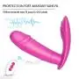 Wearable Butterfly Massaging Toys Multiple Speed Wireless Remote Control - Silent Soft Skin-Friendly - Back Neck Shoulder Relaxation (Hot Red)