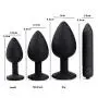 Cllandy 9-10Speed Vibrating Pro.st/ate Massager Silicone Ànâ.les Trainers for Men Women Male Ànâ.les But/t‘ Plù-.gs (Black1)