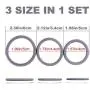 Silicone Cock Ring Penis Ring for Men Stronger Erections, Super Soft Dick Loops Set for Couples Lover Extra Stimulation Sex Toy Sexual Gift (3 in 1 - Grey)