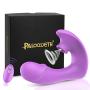 Clitoral Sucking Vibrator G Spot Dildo Vibrator with 7 Powerful Suction Modes 10 Vibration, PALOQUETH Clit Sucker Oral Sucking Adult Sex Toy for Women, Couples, Rechargeable Waterproof 2 in 1 Suction