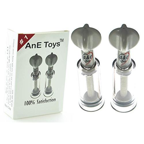 AnE Toys The Original (2) Pair Twist Up Suction Vacuum Cupping Cup Set for Natural Nipple Correction - for Flat and Inverted Nipples Pussy Vagina Clit Suckers nipplesucker Toys