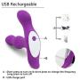 Prostate Massager, Anal Plug Sexual Vibrator with 2 Powerful Motors Multi Stimulation Modes for Men P-spot Anus and Womens’ Clitoris G-spot, Purple