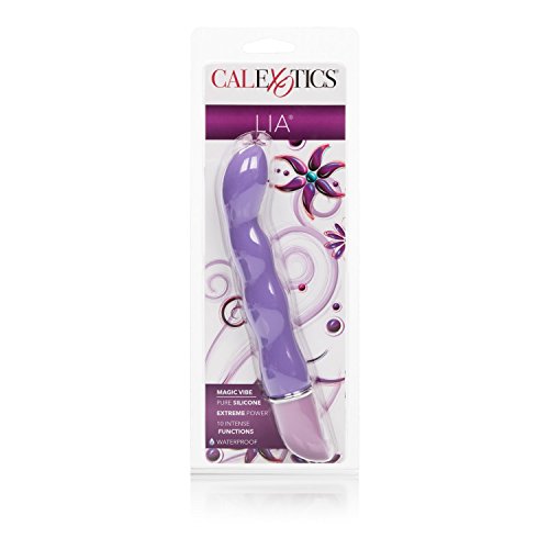 CalExotics Lia 10-Function Waterproof Silicone G Contour Magic Vibe Vibrator Massager - Purple