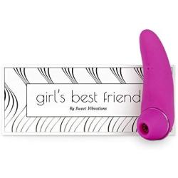 Waterproof Vibrator and Oral Sex Simulator Clitoris Stimulation Rechargeable Clit Sucker 7 Inch Powerful G-Spot Massager Multiple Settings for Couples or Solo Pink Girls Best Friend