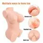 Lifelike Silicone Torso Sex Doll 3D Real Feel Male Masturbator Vagina Anal 2 Hole Sex Toy Adult Toys Pocket Adult Toy for Men Male Hand Free Toys Best Birthday Party Gifts Ultra-Soft (10×6.2×4in)