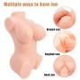 Lifelike Silicone Mini Sex Dolls with Realistic Boobs Male Masturbator with Vagina and Anal Love Doll Realistic for Men Male Sex Toy with Pussy Ass Love Doll (10x6.2x4in)