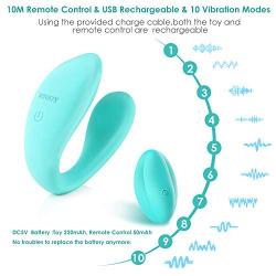 WINJOY G Spot Vibrator, Wireless Couple Vibrator with Rechargeable Remote Control & Dual Motors, Adult Sex Toys for Clitoral Nipple Anal Vagina Stimulation, 10 Vibrations for Women Men Couples Play