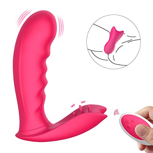 Wearable G Spot Butterfly Vibrator, Wireless Remote Control Clitoris Vibrating Dildo with 10 Vibration Pattern, Rechargeable Waterproof Female Masturbation Adult Sex Toys for Couple & Women