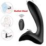 Outlet Deal - Male Vibrating Prostate Massager Sex Toy with 2 Powerful Motors & 10 Stimulation Patterns for Wireless Remote Control Anal Pleasure, Unisex G Spot Vibrator Anal Sex Toy