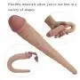 14.2Inch Double Sided Big Toy Real Feel Soft Flexible Double Head Ďîldɔ Relax Waterproof Massager for Women