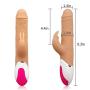 Realistic Dildo Thrusting Rabbit G-Spot Vibrator - Adorime Clitoris Vaginal Dual Stimulation Rechargeable Dildo Silicone Sex Toy for Women or Couples