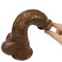 Relax Woman 10 Inch Silicone Realistic Tools Female Waterproof for Women - Brown - Feizhuanjiyin1.3