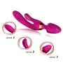 3 in 1 Dildo Vibrator G Spot Rabbit for Clitoris Stimulation with Anal Plug, REKINK Waterproof Dildo Vibrator Clit Stimulator with 9 Vibration Modes Quiet Dual Motor for Women Rechargeable