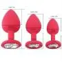 Amal Six Toys Vib Prostrate Massager 3Pcs/Set Anales Trainer Kits with Diamonds-Silicone Amal Plugs Massager for men and Women Beginners Red By Dwoon Amal Six Toys Vib Prostrate Massager 3Pcs/Set Anales Trainer Kits with Diamonds-Silicone Amal Plugs Massager for men and Women Beginners Red By Dwoon
