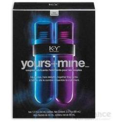 K-Y Yours+Mine Couples Lubricants 1.5 fl oz (1 Pack of 2 bottles)