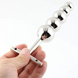 Size 6.3-1.2 Inches Stainless Steel Metal Ānal Bút-t Plug with Five Balls Ānal Beads Toy for Men Women