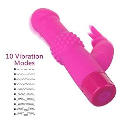 Rabbit Vibrator with Bunny Ears for Clitoris Stimulation, BEING FETISH G Spot Dildo Vibrator Clit Stimulator with 10 Vibration Modes Quiet Dual Motor for Women Couples