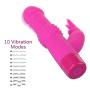 Rabbit Vibrator with Bunny Ears for Clitoris Stimulation, BEING FETISH G Spot Dildo Vibrator Clit Stimulator with 10 Vibration Modes Quiet Dual Motor for Women Couples