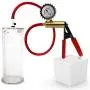 LeLuv Ultima Male Vacuum Pump Red Rubber Handle with Protected Gauge and Premium Slippery Silicone Hose, 9 x 3.70 inch Cylinder LeLuv Ultima Male Vacuum Pump Red Rubber Handle with Protected Gauge and Premium Slippery Silicone Hose, 9 x 3.70 inch Cylinder