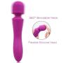 LED Body Heating  Massager with Powerful Speeds 10 Vibration Modes, Portable Personal Rechargeable Massager, Handheld Waterproof Massager Therapy Back Neck Muscle Aches Sports Recovery (Purple)