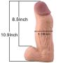 LZYAA Super Big Size Realistic Dildo, 3.15Inch Huge Penis Suction Cup Base, Adult Sex Toys Product for Female, Couple (Skin)