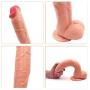 XL-Massagers 12 Inch Simulation Huge Long Lifelike Big Monster Massage Wand Handsfree Female Personal Massager (Color : Beige)