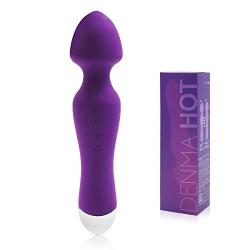 Electric Heating Vibrator Magic Wand Massager, Waterproof Cordless Rechargeable Handheld G Spot Clitoris Vibrator, Built in Turbo Mode with 7 Powerful Vibration, Perfect for Couples, Women (Purple)