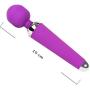 Cordless Wand Massager Rechargeable Handheld Stick Massager Multi-Speed Waterproof Strongest Treatment Vibration Force Body Magic Recovery Effect (Purple)