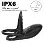Vibrating Penis Ring, Enlove, Silicone Dual Cock Ring with 10M Remote Control 10 Vibrations for Male Enhancing Erection and Female Clitoral Orgasm, Clitoral Rabbit Vibrator Adults Sex Toys for Couples