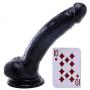 Basix 9-Inch Suction Cup Dildo, Black and JO H20 Water Based Lube (1oz)