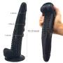 Romi Animal Big Dildo Long Realistic Anal Plugs Long Crocodile Animal Penis for Men and Women Waterproof Adult Toy Cock (Black)