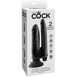 Pipedream Products King Cock Double Vibrating Penetrator, Black