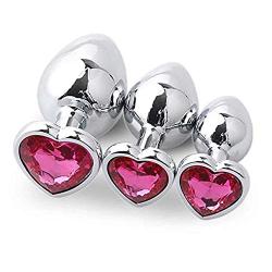 4-3Pcs/Set Medical Stainless Steel Trainer Kit Anale Pugs Beginner Set for Women and Men (Pink) 1 Set