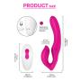 DDapen Dual Motor Rechargeable 10 Speeds V-ágǐná Strapless Strápǒn Vǐbrádǒr Double Vǐbráting Lěsbǐán Remote Control Massager