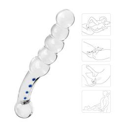 Sexbaby Glass Dildo Crystal Anal Plug Personal Massager for G-Spot Stimulation, 9.6 Ounce