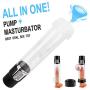 Rechargeable Penis Pump ED Vacuum Pump with 4 Suction Power for Mens Sexual Enhancement, PALOQUETH 2 in 1 Erection Pump with Male Masturbation Sleeve for Oral Sex, 12.3 inch