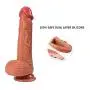 Realistic Silicone Dildo with Suction Cup - Adorime 8 inch Double Layer Thick Penis Dong Cock Sex Toys for Women Vaginal G-spot and Anal Play