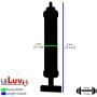 LeLuv Universal Silicone Sleeves Premium Set of 3 for 2.0 inches-2.5 inches Cylinders One of Each Size