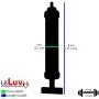 LeLuv Aero Blue Lightweight Penis Pump Bundle with 4 Sizes of Constriction Rings 12 inch Length x 3.70 inch Untapered Length Seamless Cylinder